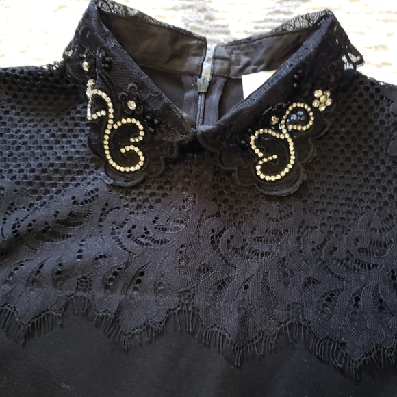 NWOT Vicky and Lucas Lace-Trimmed Dress - Picture 2 of 9